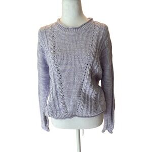 Lilly Pulitzer Sweater Women's Size Medium Lilac  Long Sleeve Crew Neck Pastel